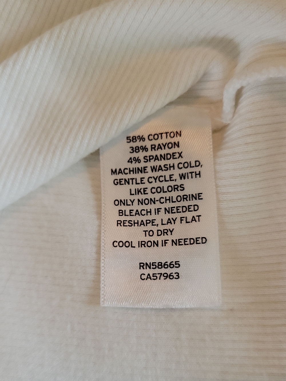 Open Edit Medium white Ribbed Crop Racerback Tank Top - Picture 7 of 7